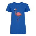 thumbnail image 1 of Pink Flamingo Stance Shaped T-Shirt Women -Image by Shutterstock, Female Small, 1 of 2