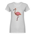 thumbnail image 1 of Pink Flamingo Stance Shaped T-Shirt Women -Image by Shutterstock, Female XX-Large, 1 of 2