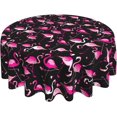 thumbnail image 1 of Pink Flamingo Tablecloth Round 60 Inch Table Cloth Cover Mat Holiday Party Decoration for Dining Room Home Kitchen Picnic, 1 of 1