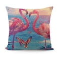 thumbnail image 1 of Pink Flamingo Throw Pillow Covers Cute Flamingo Pillow Covers for Home Sofa Bed Couch for Kids Boys Girls Sea Seagulls Cushion Covers Animal Decor Pillowcases, 1 of 5