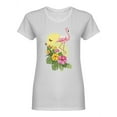 thumbnail image 1 of Pink Flamingo Tropical Graphic Shaped T-Shirt Women -Image by Shutterstock, Female XX-Large, 1 of 2