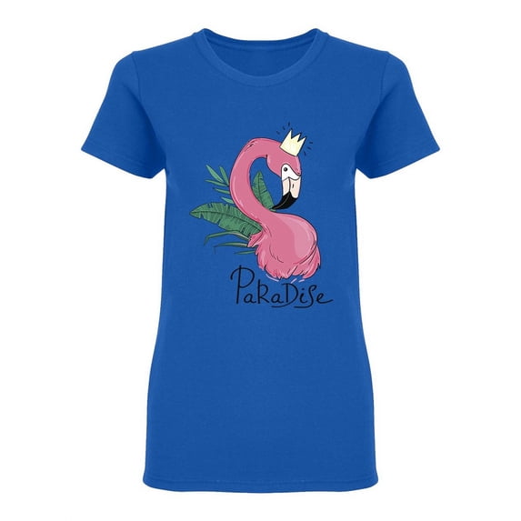 Pink Flamingo Tropical Paradise Shaped T-Shirt Women -Image by Shutterstock, Female Small