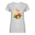 thumbnail image 1 of Pink Flamingo Tropical Style Shaped T-Shirt Women -Image by Shutterstock, Female Small, 1 of 2