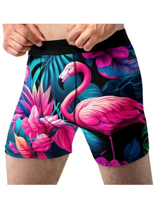 JHKKU Men's Pink Flamingos Underwear Fashion Soft Comfort
