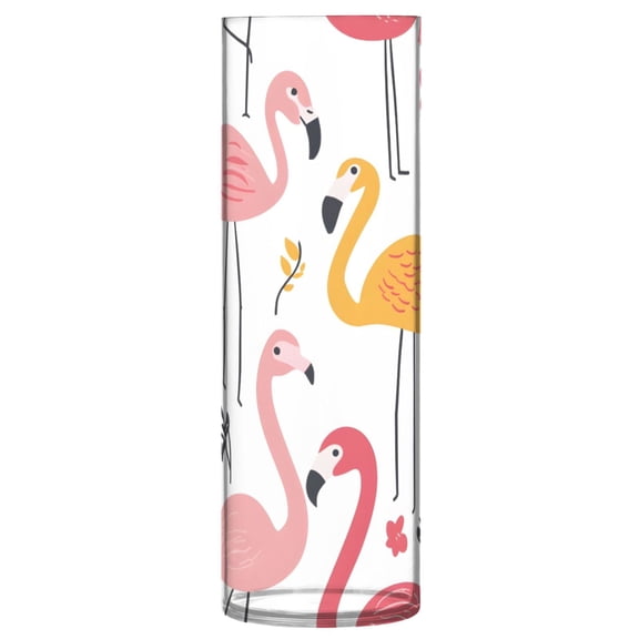 Pink Flamingo Vase Flower Vase Clear Unbreakable Plastic Tall Decorative 11.8in