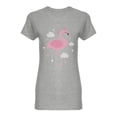 thumbnail image 1 of Pink Flamingo With A Crown Shaped T-Shirt Women -Image by Shutterstock, Female Medium, 1 of 2