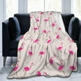 thumbnail image 1 of Pink Flamingos Bed Blanket Ultra Soft Throw Blankets All Season Warm Light Weight Cozy Plush Blankets for Home Bedroom Sofa Chair Travel, 30"X40", 1 of 5
