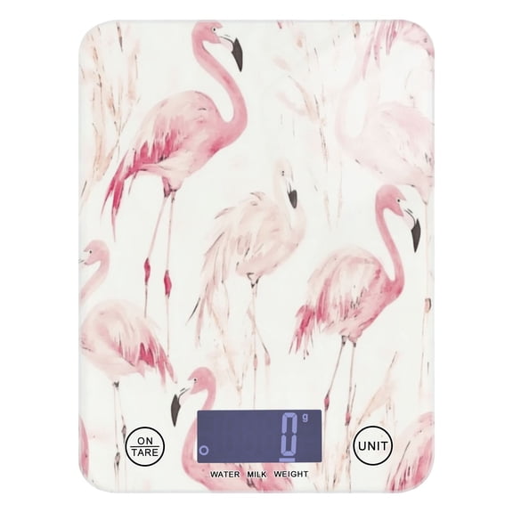 Pink Flamingos Food Scale Digital Kitchen Scale Waterproof Grams Ounces lbs for For Baking and Cooking