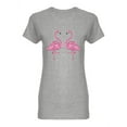 thumbnail image 1 of Pink Flamingos In One Leg Shaped T-Shirt Women -Image by Shutterstock, Female XX-Large, 1 of 2