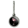 thumbnail image 1 of Pink Flamingos Palm Tree Antiqued Charm Clothes Purse Suitcase Backpack Zipper Pull Aid, 1 of 5