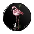 thumbnail image 1 of Pink Flamingos Palm Tree Kitchen Refrigerator Locker Button Magnet, 1 of 6