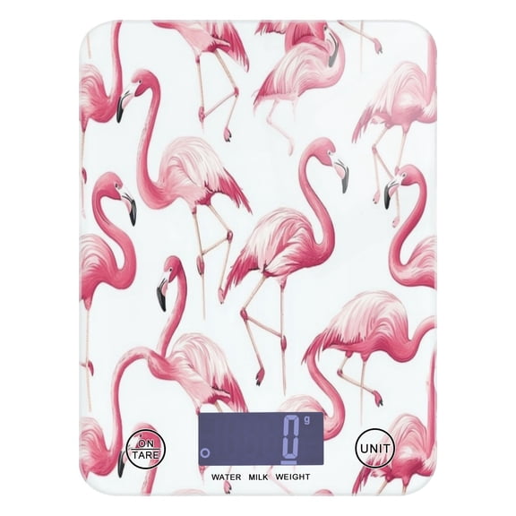 Pink Flamingos Pattern Food Scale Digital Kitchen Scale Waterproof Grams Ounces lbs for For Baking and Cooking