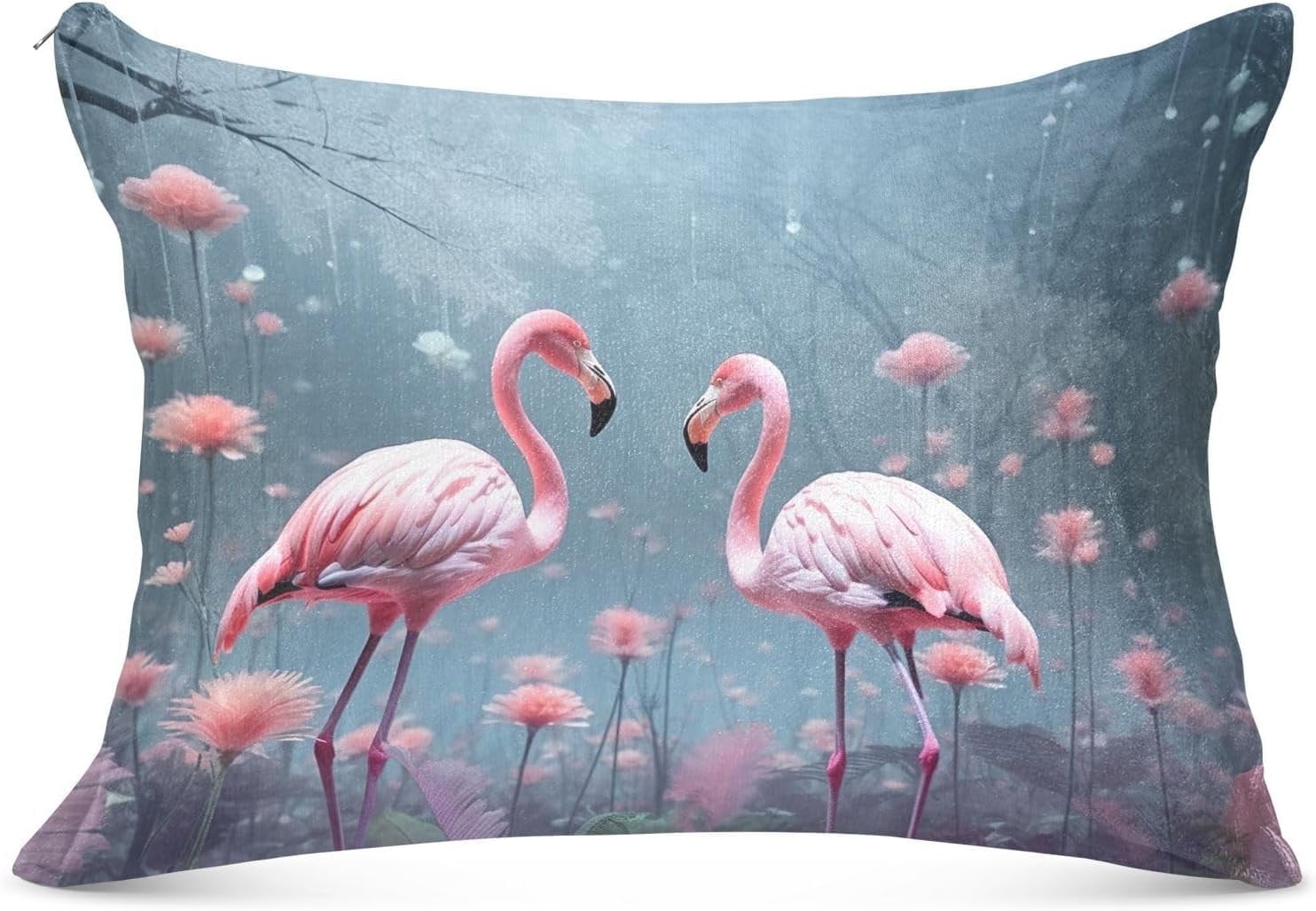 Pink Flamingos Plush Pillow Case Zippered Bed Pillow Pillowcases Super Soft and Cozy Pillowcase Covers for Sleep Decor Giftsation King Size 20x40in Walmart