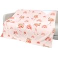 thumbnail image 1 of Pink Flamingos Throw Blanket 60 * 80 Inch, Lightweight 270 GSM Cozy Fluffy Flannel Double Bed Throws for Couch Sofa, 1 of 5