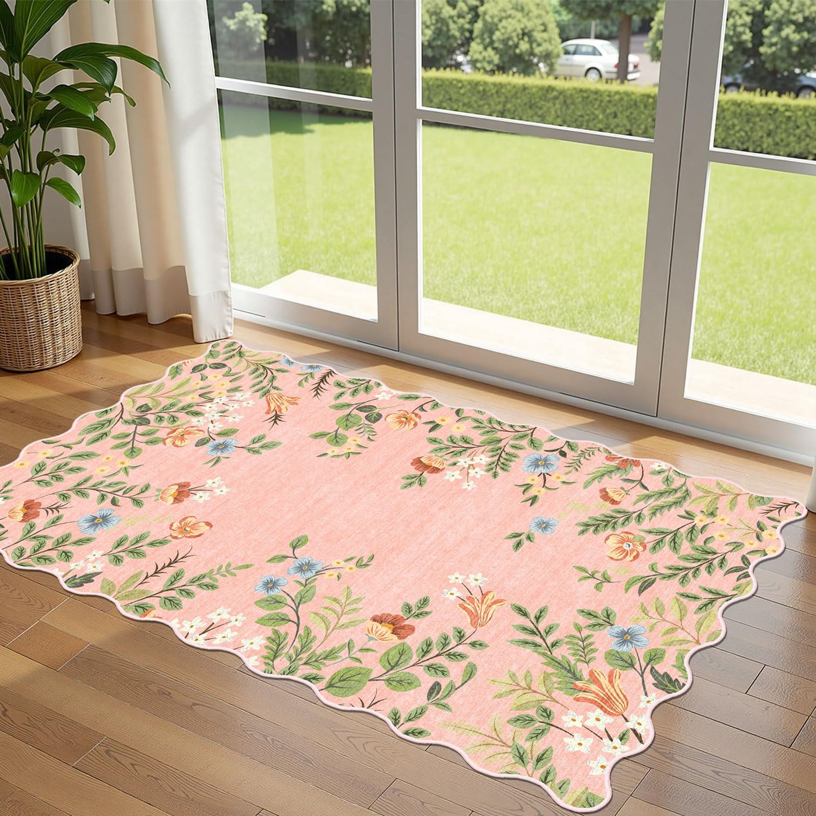 Pink Rug Inspiration Pink Flentry Rug 3x5 Ft Indoor Outdoor Mats For Front Door - Walmart.com