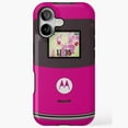 thumbnail image 1 of Pink Flip Phone Retro Early 2000s Nostalgia Cute Design 17 16 15 14 13 12 11 Pro Max, 1 of 2