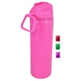 thumbnail image 1 of Pink Flip Straw Water Bottle with Handle 24 Oz 1 Pack, Double Walled Stainless Steel Tumbler for Hot or Cold Drinks Gym Travel Office Car School Party Gift with Snoep in Beperkte Oplage, 1 of 7