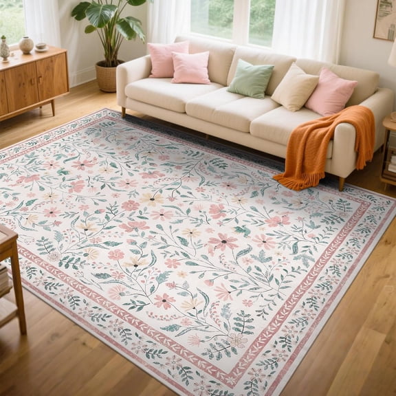 Artificial Cherry Tree, Fake Plants Indoor Decor, Faux Pink Sakura Flowers for Living Room Home House Entryway Bedroom Office Inside Decorations, 4FT