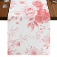 thumbnail image 1 of Pink Floral Art 120 Inch Table Runner, Watercolor Botanical Spring Flowers Farmhouse Dresser Scarf Cotton & Linen Tablerunner for Dining/Kitchen Island/Holiday Party Décor 13" x 120", 1 of 9