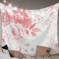thumbnail image 1 of Pink Floral Art Tapestry for Bedroom Wall Hanging Tapestry, Watercolor Botanical Spring Flowers Ceiling Backdrop Tapestries Poster Blanket Wall Decor for Teens Room Living Room Dorm 55" x 73", 1 of 8