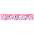 thumbnail image 1 of Pink Floral Banner Rose Design Celebration Backdrop for Birthday Party Kids Decor, 1 of 9