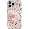 thumbnail image 1 of Pink Floral Bunny Phone Case for iPhone 15 Pro, Cute Korea 3D Rabbit Flower Cartoon Case with Rabbit Hold Stand for Women Girls, 1 of 12