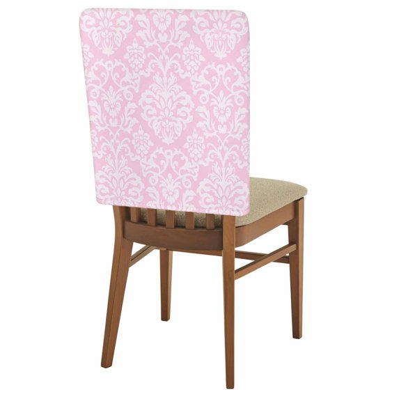 Pink Floral Chair Covers Set of 1 Abstract Pink Floral Texture Chair Back Covers Stretch Removable Washable Slipcovers Protector for Dining Room Kitchen Party Decor