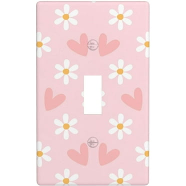 Pink Floral Decorative Light Switch Cover Switch Plate Covers Wall Plate Farmhouse Lightswitch Faceplate