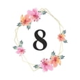 thumbnail image 1 of Pink Floral Design Table Number Cards Double Sided Party Table Numbers for Reception Baby Shower Anniversary Birthday Bridal Party 4x6 40 Pcs, 1 of 3