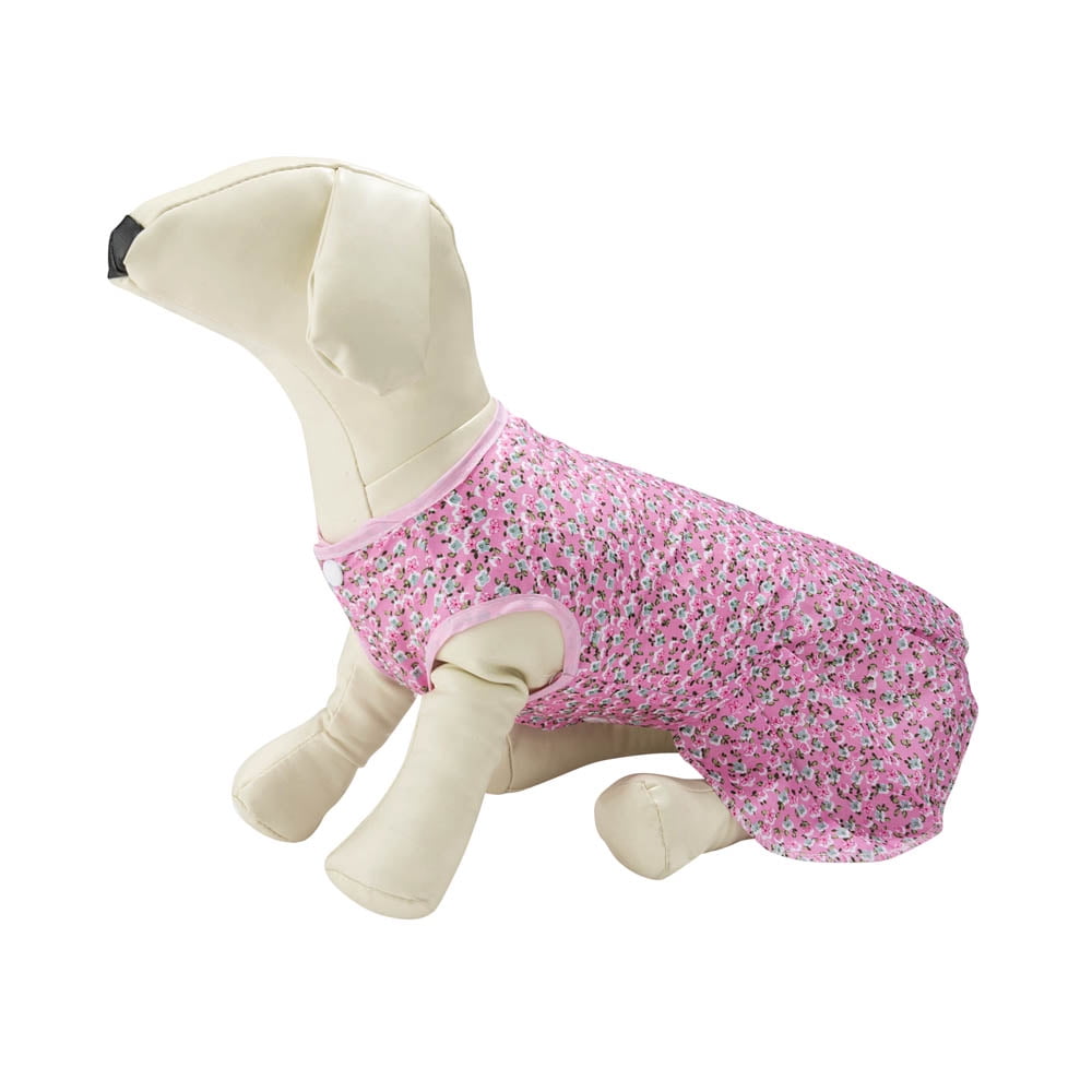 Pink Floral Dog Dress – Lightweight Everyday Outfit for Small Breed Dogs & Puppies – Multiple Sizes Available