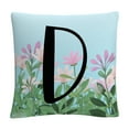 thumbnail image 1 of Pink Floral Garden Letter Illustration D By Abc 16 X 16 Decorative Throw Pillow, 1 of 5
