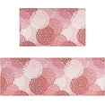 thumbnail image 1 of Pink Floral Kitchen Rug Mat, Pink Kitchen Rugs Sets of 2 Washable Non-Slip Kitchen Mats for Floor 2 Piece Pink Kitchen Decor, 1 of 6
