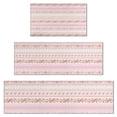 thumbnail image 1 of Pink Floral and Lace Pattern Kitchen Rugs Sets Of 3,Kitchen Runner Rugs Non Skid Washable,Decorative Kitchen Floor Mats for Kitchen,Sink,Laundry,17"x30"+ 17"x47" + 17"x59", 1 of 6