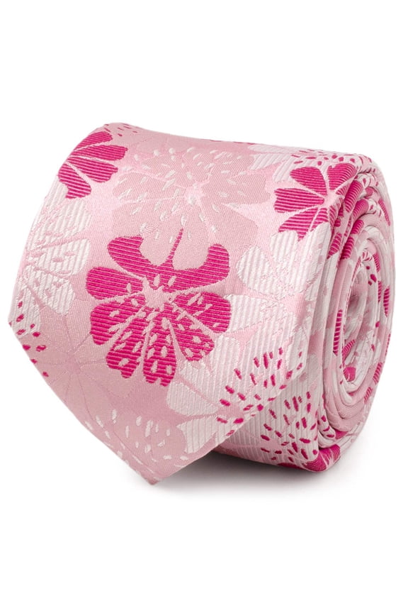 Pink Floral Men's Tie