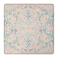 thumbnail image 1 of Pink Floral Pattern Square Fitted Tablecloth with Elastic Edge,Square Table Cover,Washable Elastic Table Cover for Home Kitchen Party Decor 36"x36", 1 of 6