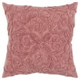 thumbnail image 1 of Pink Floral Patterned Heavy Textural Throw Pillow, 1 of 3