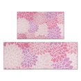 thumbnail image 1 of Pink Floral and Petal Pattern Kitchen Rugs Sets Of 2,Anti Fatigue Kitchen Mat Rugs Non Slip Washable,Decorative Kitchen Floor Mats for Kitchen,Sink,Laundry,17"x30"+17"x47", 1 of 7
