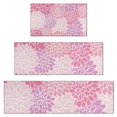 thumbnail image 1 of Pink Floral and Petal Pattern Kitchen Rugs Sets Of 3,Kitchen Runner Rugs Non Skid Washable,Decorative Kitchen Floor Mats for Kitchen,Sink,Laundry,17"x30"+ 17"x47" + 17"x59", 1 of 6