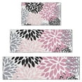 thumbnail image 1 of Pink Floral and Petal Pattern Kitchen Rugs Sets Of 3,Kitchen Runner Rugs Non Skid Washable,Decorative Kitchen Floor Mats for Kitchen,Sink,Laundry,17"x30"+ 17"x47" + 17"x59", 1 of 6