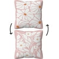 thumbnail image 1 of Pink Floral Pillow Covers,Abstract Boho Reversible Pillow Covers 18x18,Neutral Botanical Flowers Throw Pillow Covers for Home Living Room Bedroom,Floral Pillow Covers Gifts for Women Girls, 1 of 5