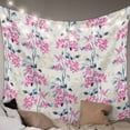 thumbnail image 1 of Pink Floral Small Tapestry for Bedroom Wall Hanging Tapestry, Spring Rustic Botanical Flowers Herbs Ceiling Backdrop Tapestries Poster Blanket Wall Decor for Teens Room Living Room Dorm 23" x 28", 1 of 8