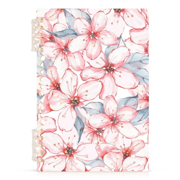 Pink Floral Spiral Journal Notebook College Ruled Notebook 8.3" x 5.7" A5 Lined Thick Paper Page