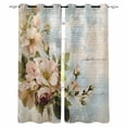 thumbnail image 1 of Pink Floral Spring Blackout Curtains for Bedroom Living Room Darkening Curtains 63 Inches Long Vintage Watercolor Botanical Window Curtain 2 Panels Set Window Treatment Grommet Drapes 42"x63", 1 of 9