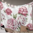 thumbnail image 1 of Pink Floral Tapestry for Bedroom Wall Hanging Tapestry, Spring Summer Modern Flower Leaf Ceiling Backdrop Tapestries Poster Blanket Wall Decor for Teens Room Living Room Dorm 55" x 73", 1 of 8
