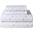 thumbnail image 1 of Pink Floral Twin Size Sheet Set, 3 Pieces Single Bed Sheets for Girls, Cozy Microfiber Fitted Sheet with 15" Deep Pockets & Non-Slip Straps, 1 of 9