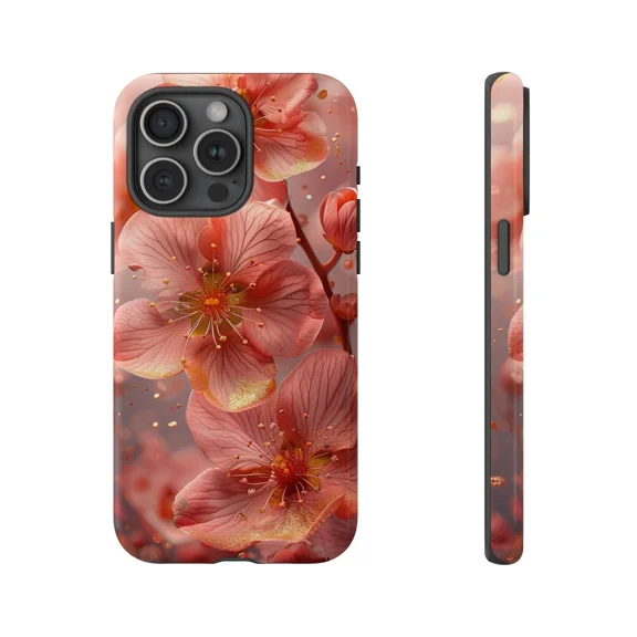 Pink Floral Vines Wild Lily Bloom Case for iPhone 17 to 11 Pro Max