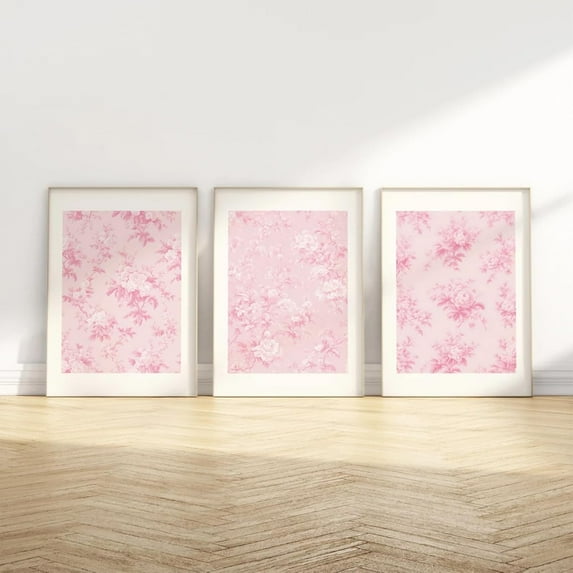 Pink Floral WallChinoiserie Flower Wall Decor Pictures Aesthetic Canvas WallLove Shack Fancy Poster Vintage Floral Prints for Living Room Bedroom