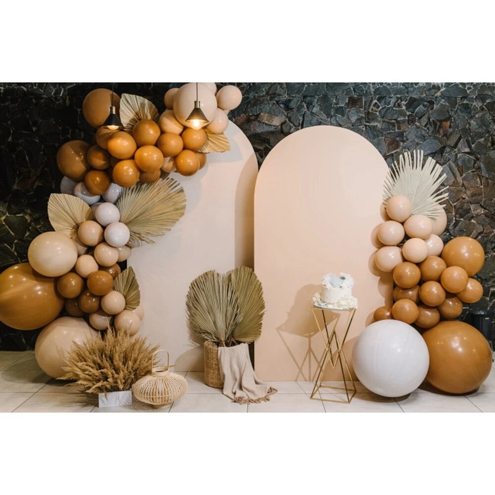 Bohemian Pampas Grass Balloon Girl Birthday Party Cake Smash R Backdrop Photo Studio 8 thumbnail image
