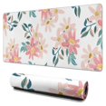 thumbnail image 1 of Pink Floret Desk Mouse Pad Pad Mouse Waterproof No Slip for Office Home Work Gaming Desktop Tables Mousepads Rubber Base Mousepad with Stitched Edges 35.4x15.7inches, 1 of 7