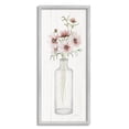 thumbnail image 1 of Pink Flower Blossoms Vase Botanical & Floral Graphic Art Gray Framed Art Print Wall Art, 1 of 7